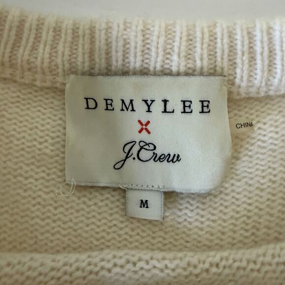 DEMYLEE X J.CREW Fair Isle Wool Mohair Blend Sweater in Multi Size M - Picture 10 of 12